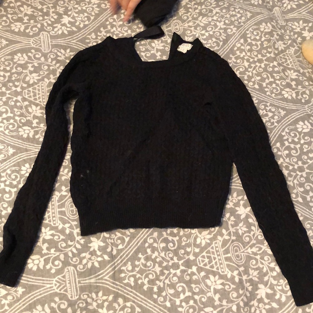 Black Quilted Sweater